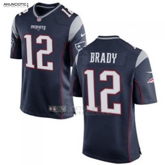 Camiseta New England Patriots Brady Negro  