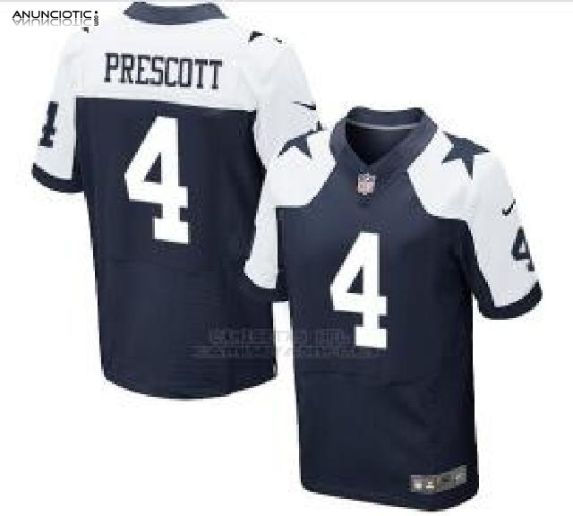 Camiseta Dallas Cowboys Prescott Profundo Azu