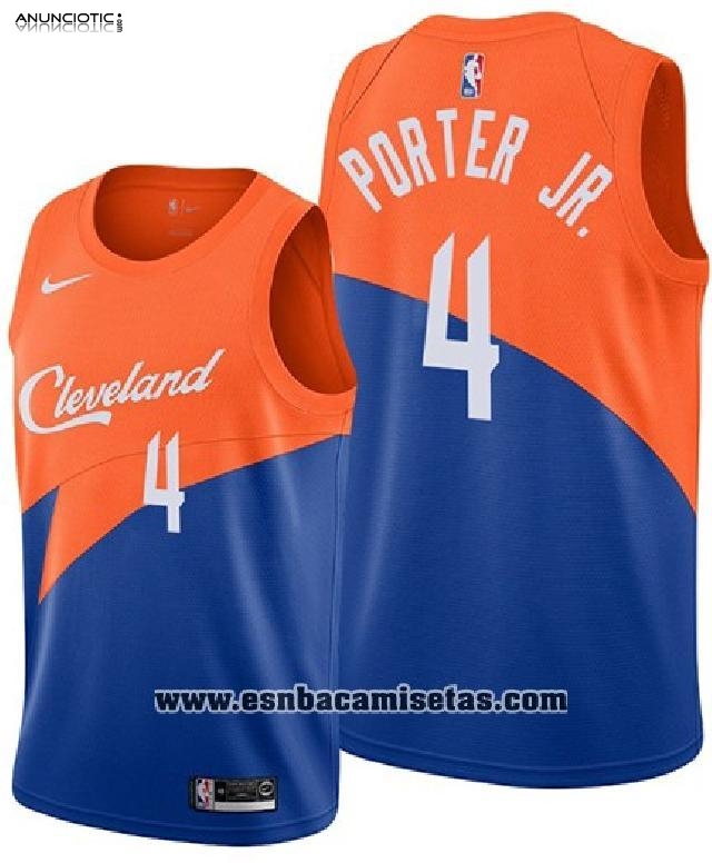 Camiseta Cleveland Cavaliers Kevin Porter Jr. NO 4 Ciudad 2019-20 Azul
