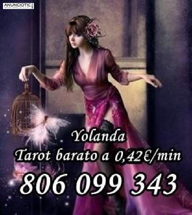 Tarot bueno y barato: 806 099 343. Solo a 0.42. Tarot de Yolanda.--