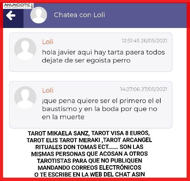 .CUIDADO CON Tarot alta videncia 9 30 min ACOSAN CON CORREOS ELECTRÓNICOS 