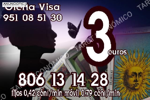 Tarot 3 euros visa y 806 económico 0.42/ minuto,s 