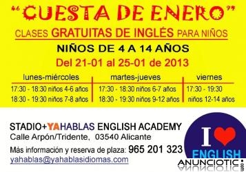 Clases GRATUITAS de inglés para niños