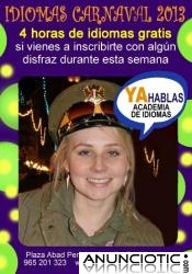 Estudia idiomas gratis en Carnavales