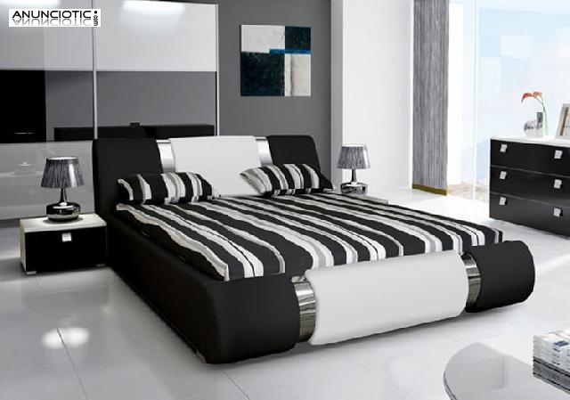 Cama alicante 2 negro con blanco