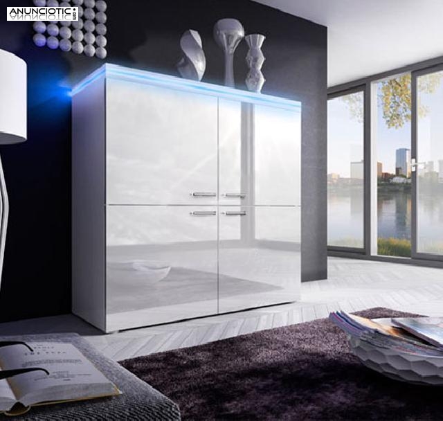 MUEBLE AUXILIAR CUADRADO LED