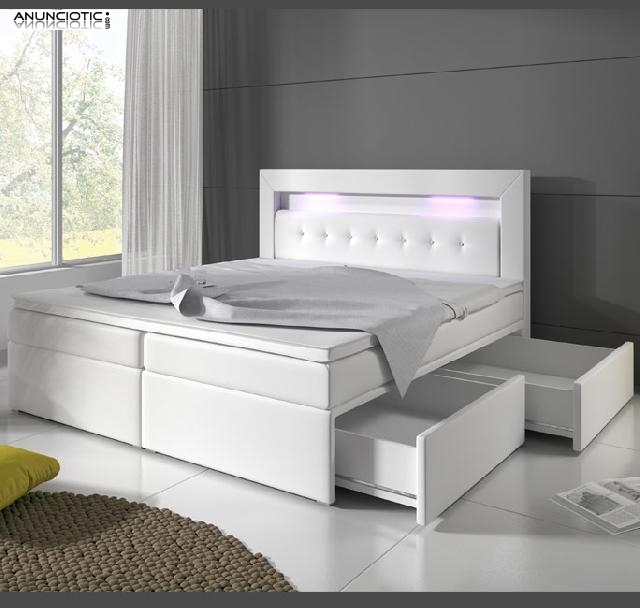 Cama box spring casius de calidad superior 