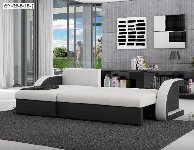 Kyra, sofá cama con chaise longue universal