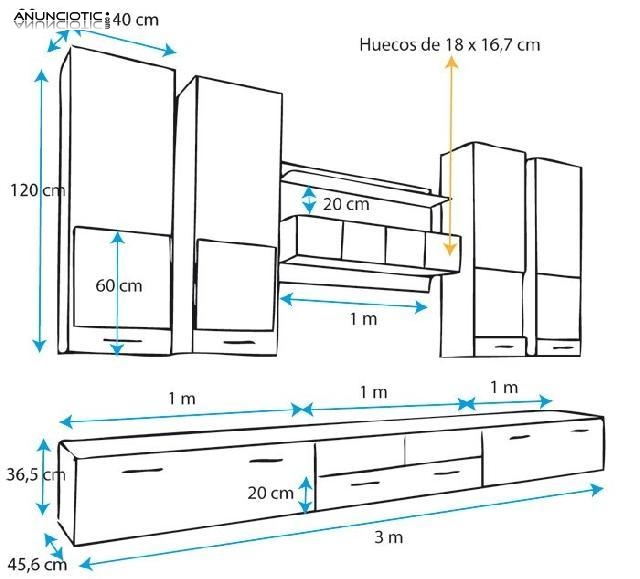 Mueble de salon modelo Ref 3178