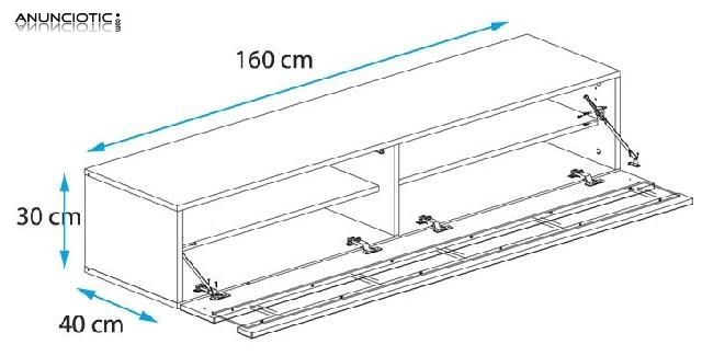 Mueble TV modelo Tobic (160 cm) Ref 3348