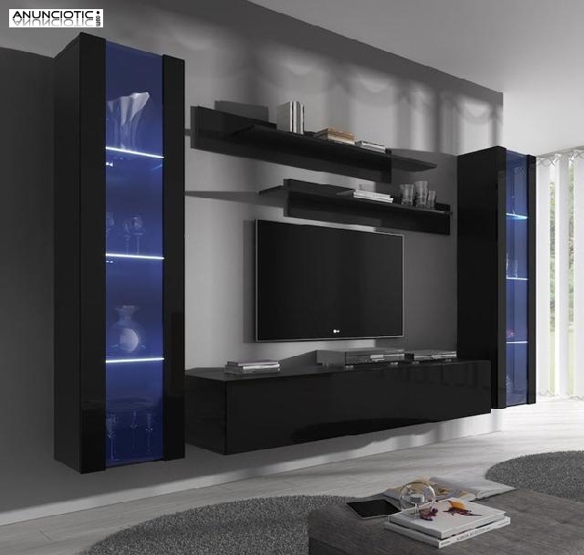 Conjunto muebles Nora negro modelo B2