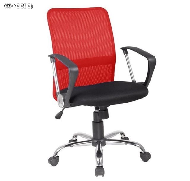 Silla de oficina Canfranc color rojo