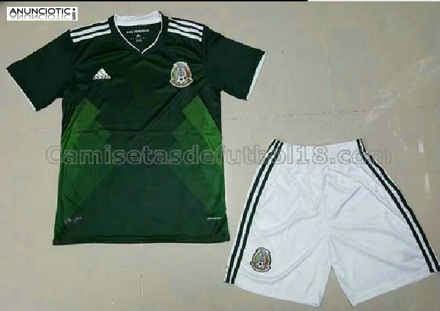 camiseta mexico / brasil nino 2017-2018