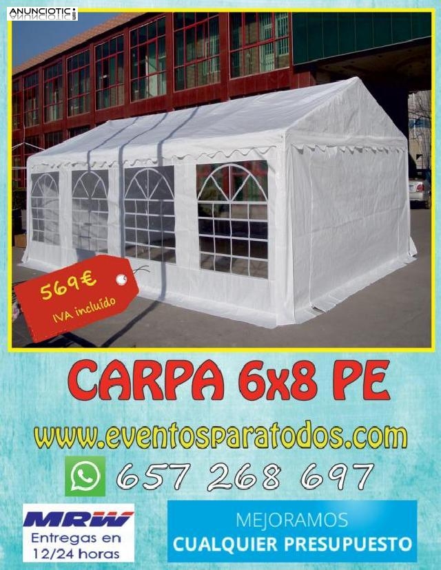 Vendo carpas económicas 8x6 pe