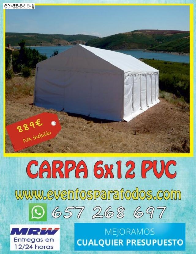 Carpa para fiesta 12x6 oferta 