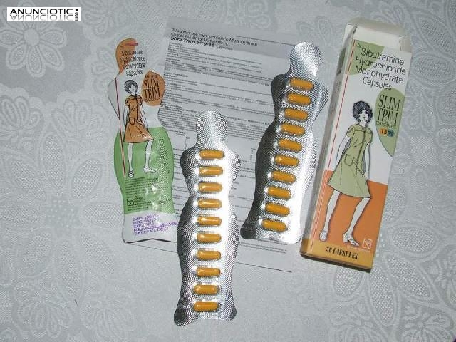 Slimtrim 15 mg (sibutramina) 30 Cápsulas