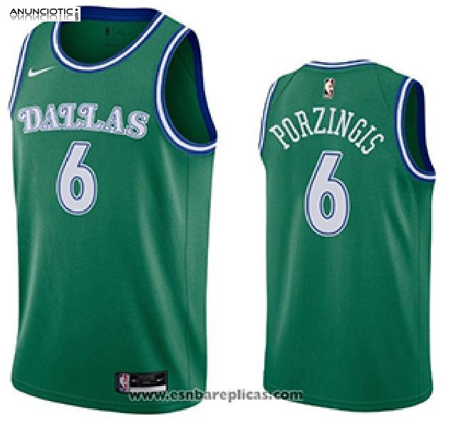 Dallas Mavericks Kristaps Porzingis NO 6 Hardwood Classics 2020-21 Green Je