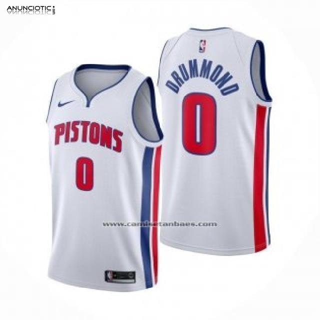 Camiseta Detroit Pistons Andre Drummond NO 0 Association Blanco