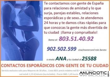 CONTACTOS PARA TODA ESPAÑA AL MOMENTO