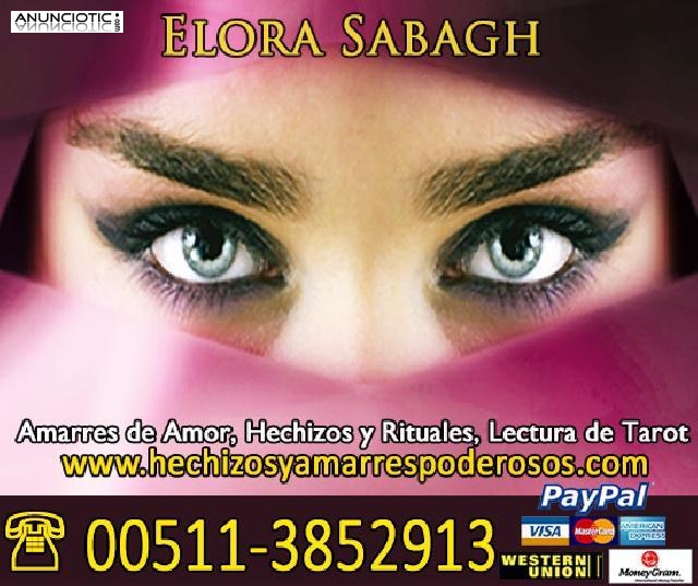 VIDENTE Y TAROTISTA A NIVEL INTERNACIONAL ELORA SABAGH 00511-3852913 