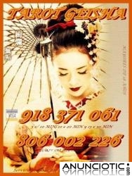 Tarot 806 002 226 barato Geisha por sólo 0,42 ctm mto.OFERTA VISA 5 10 MTOS.