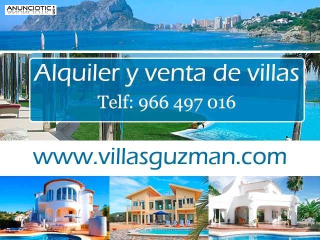 Alquiler de casas de vacaciones Calpe