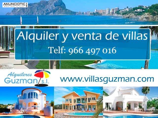 Alquileres vacacionales en Benissa