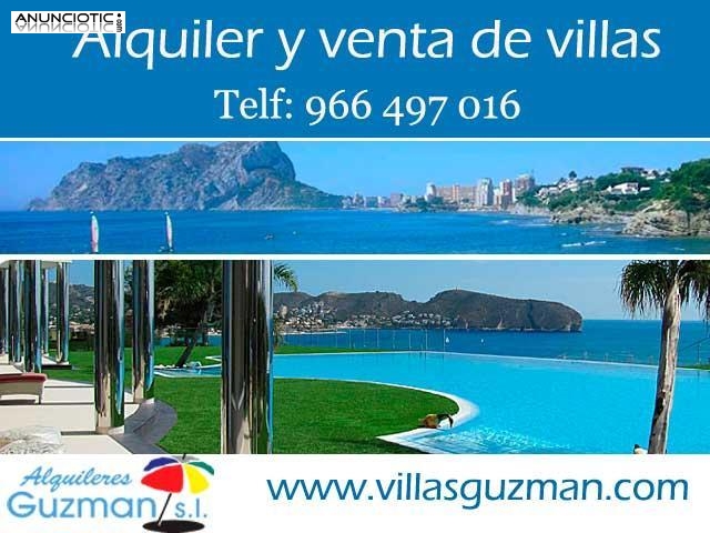 Alquiler o venta de villas en Benissa