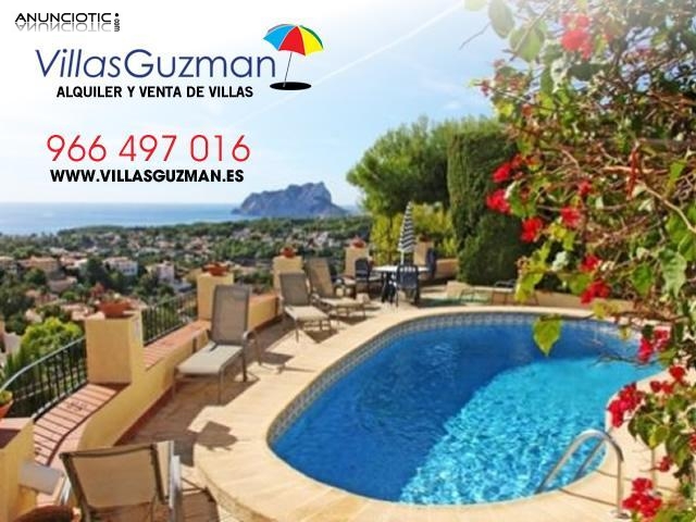  Alquiler apartamentos villas en Moraira