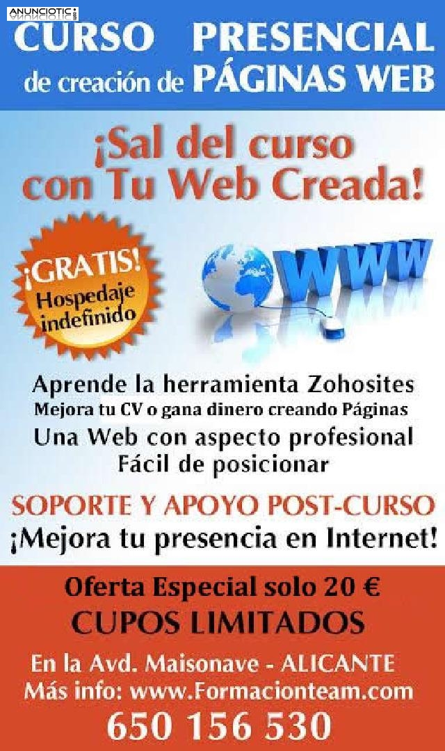 Curso presencial de creación de paginas web