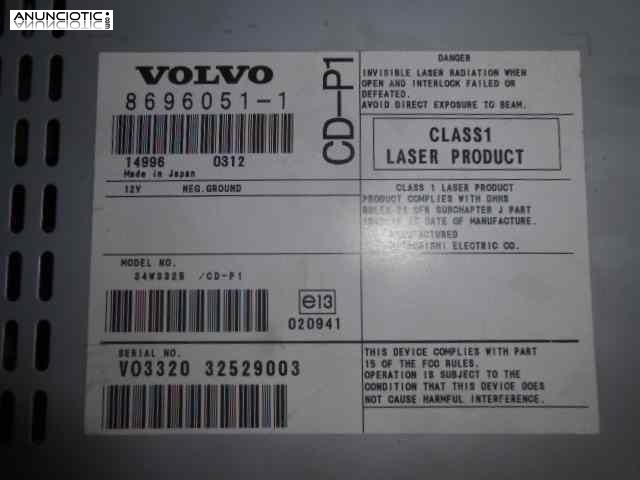 Audio gps volvo s40 34w332bcdp1