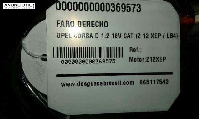 Faro der. de opel - corsa