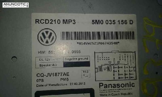 Audio gps volkswagen polo 5m0057156b