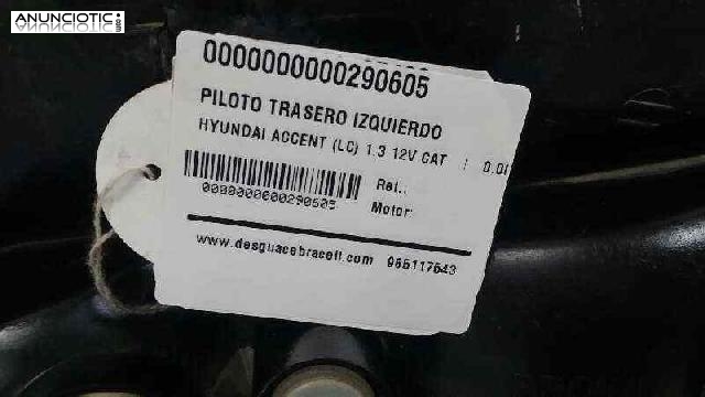 Piloto tra. izq. de hyundai - accent