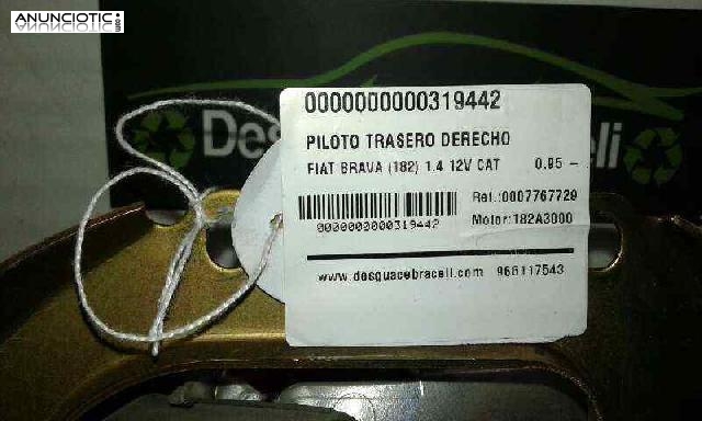 Piloto tra. der. 0007767729 de fiat -