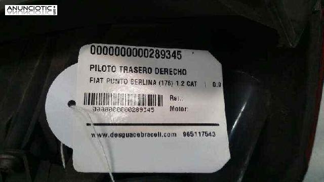 Piloto tra. der. de fiat - punto