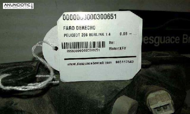 Faro der. de peugeot-(300651)