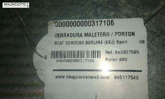 Cerradura maletero / porton 6k5827505 de