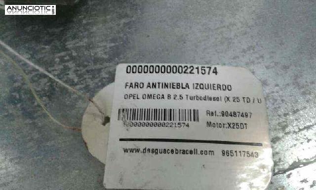 Faro antiniebla izquierdo de opel omega