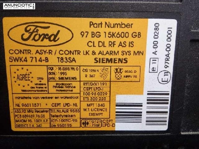 828378 centralita ford mondeo berlina