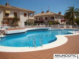 ORIHUELA-COSTA,BUNGALOW PLANTA BAJA 2 HABS,PISCINA,PARKING,CERCA PLAYA,VISTAS AL MAR 75.000E