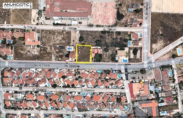 Venta terreno o parcela 800 m2 Torrevieja