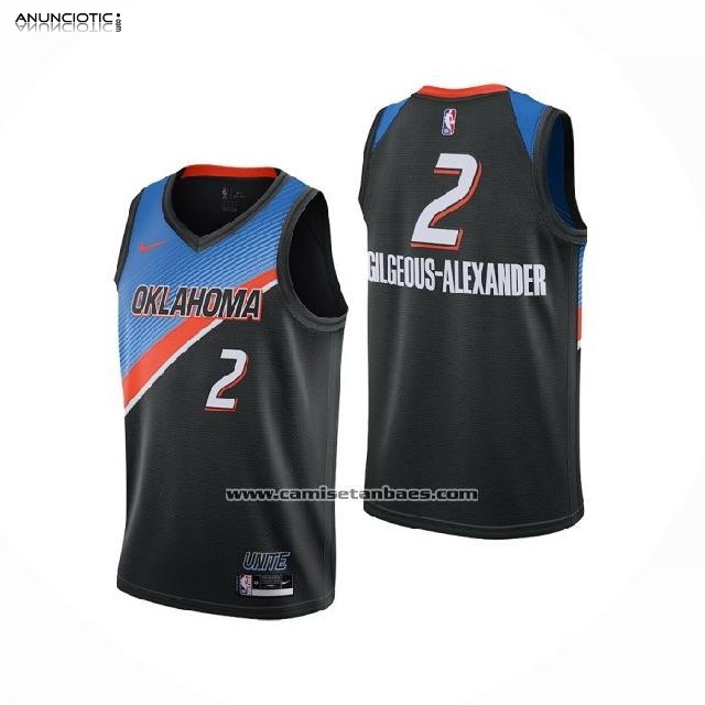 Camiseta Oklahoma City Thunder Shai Gilgeous-Alexander NO 2 Ciudad 2020-21 