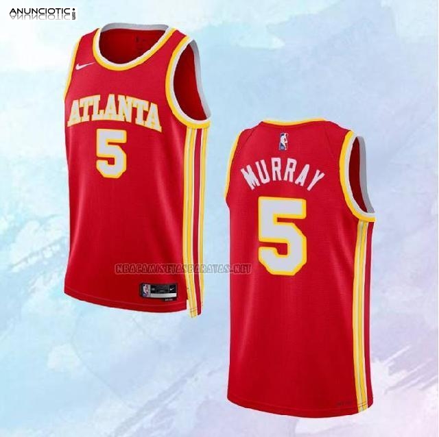 NO 5 Dejounte Murray Camiseta Atlanta Hawks Icon Rojo 2022-23