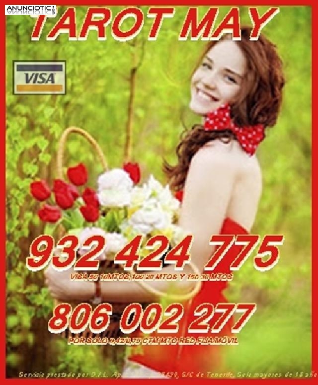 Tarot economico May Visa 932 424 775  desde 5 15 mtos, las 24 horas a tu d