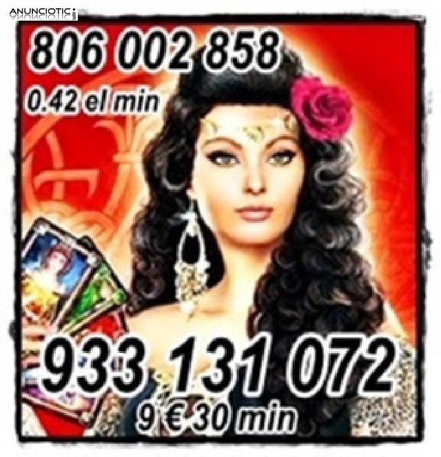 Tarot visa económico 5 euros 17 mtos. 806-131-072 solo 0,42cm  