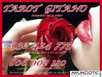  oferta tarot visa 5 10 mto gitano  932 424 775 on line. Tarot 806 002 110 por sólo 0,42 