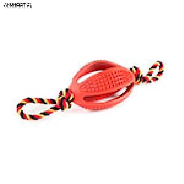 Juguete para perros TK-Pet SportDog pelota de rugby con cuerda