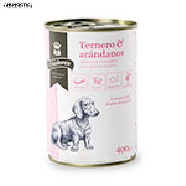 Comida húmeda para perros senior Criadores de ternera con arándanos