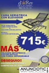 Oferta de otoño de cama geriátrica+colchón viscoelástico.